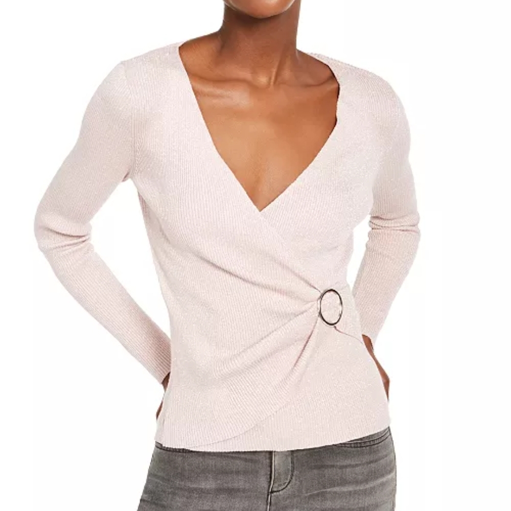 Elegant Blush Lurex Sweater